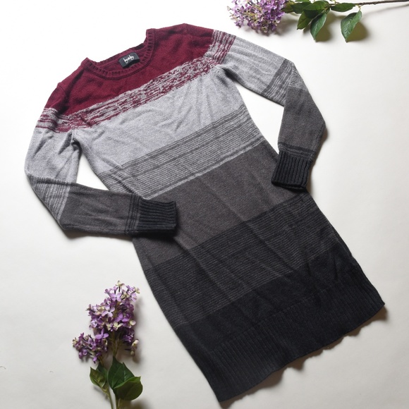 Dresses & Skirts - Different Shades of Gray Sweater Dress - Size M